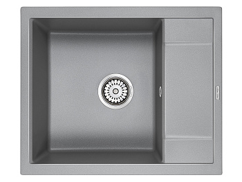 Кухонная мойка Paulmark FLUGEN 50-600 PM216050-GRM 60х50 цвет серый металлик